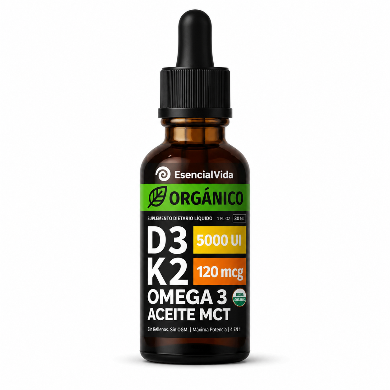 D3 + K2 Gotas — Refuerza Huesos e Inmunidad · Esencial Vida