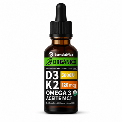 D3 + K2 Gotas — Refuerza Huesos e Inmunidad · Esencial Vida