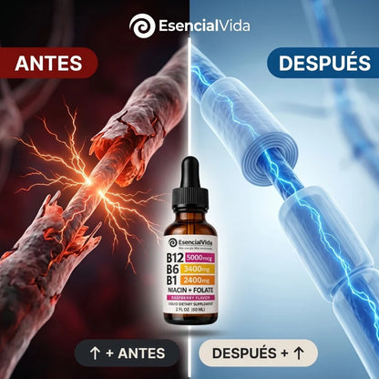 Fórmula B — Complejo B12 · B6 · B1 Sublingual para Hormigueo, Nervios y Energí