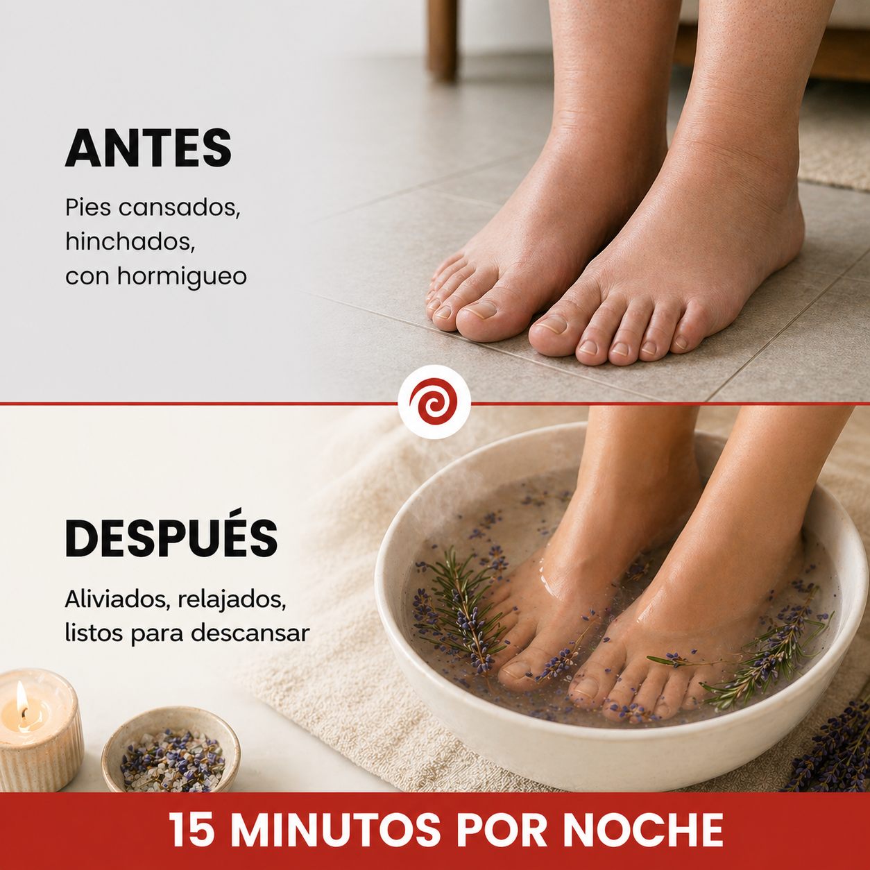 Sales de Baño Alivio Profundo — Ritual Nocturno para Pies y Piernas