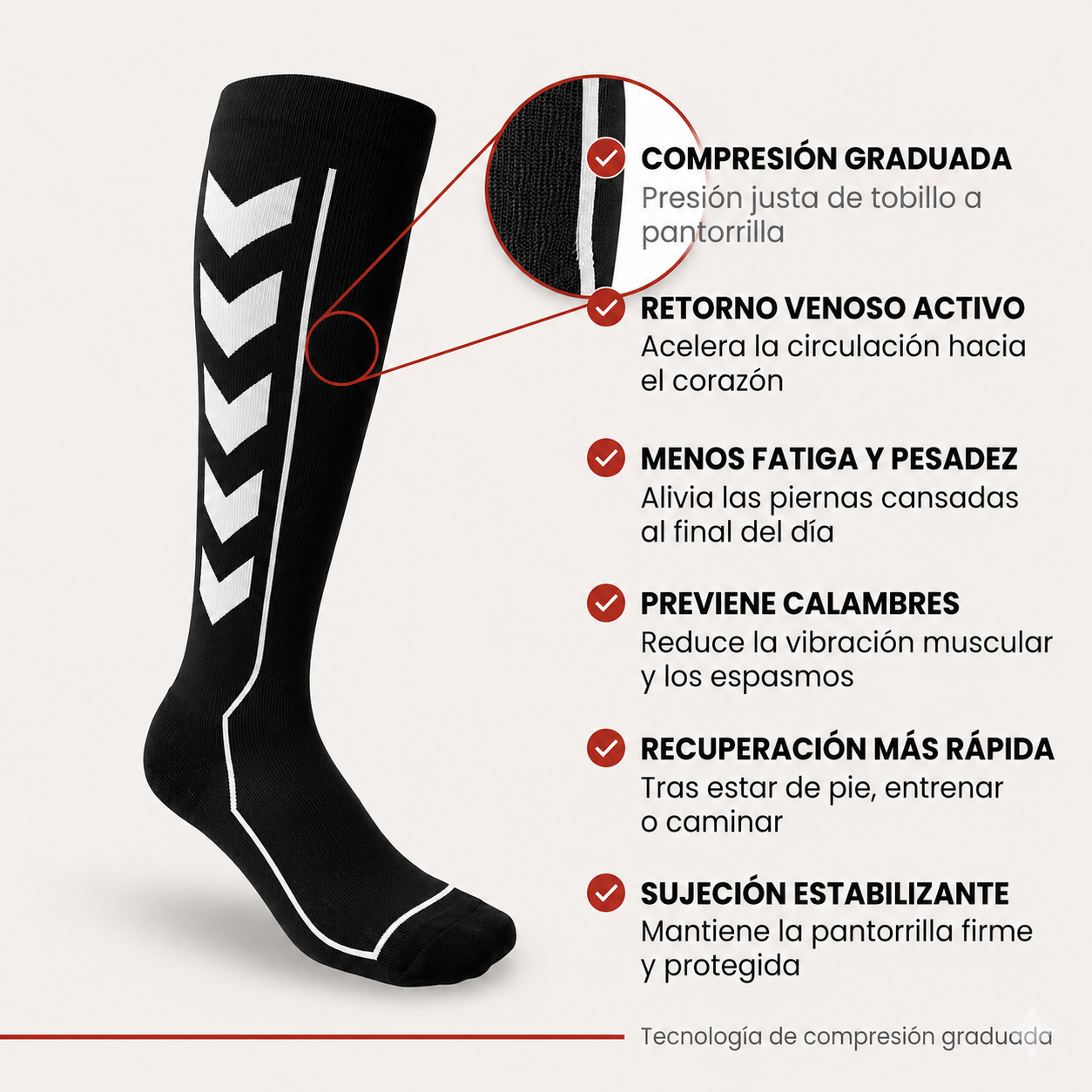 Medias de Compresión Graduada — Alivio para Piernas Cansadas y Mejor Circulación