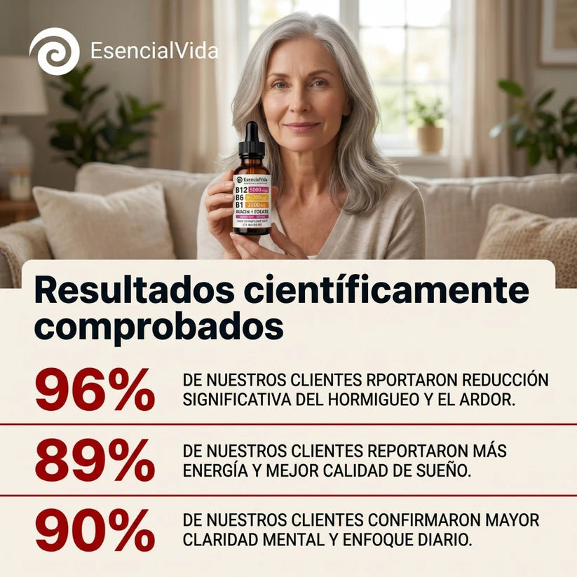 Fórmula B — Complejo B12 · B6 · B1 Sublingual para Hormigueo, Nervios y Energí