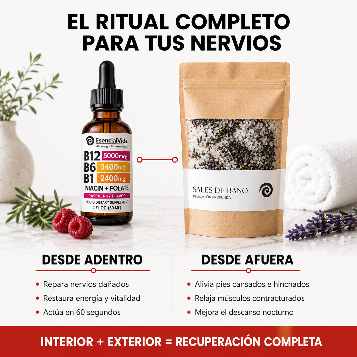 Sales de Baño Alivio Profundo — Ritual Nocturno para Pies y Piernas