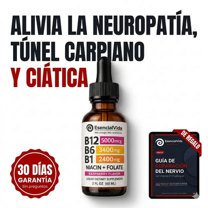 Fórmula B — Complejo B12 · B6 · B1 Sublingual para Hormigueo, Nervios y Energí