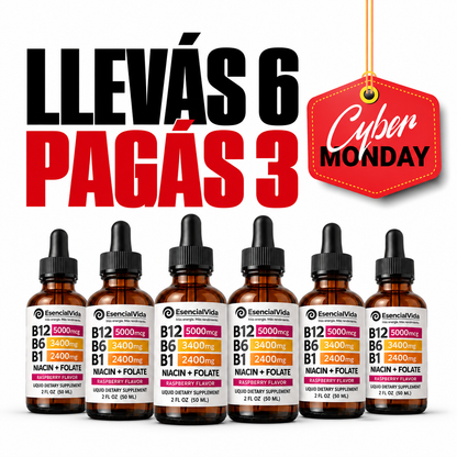 Llevás 6, Pagás 3 — Fórmula B Complejo B12 B6 B1 Sublingual